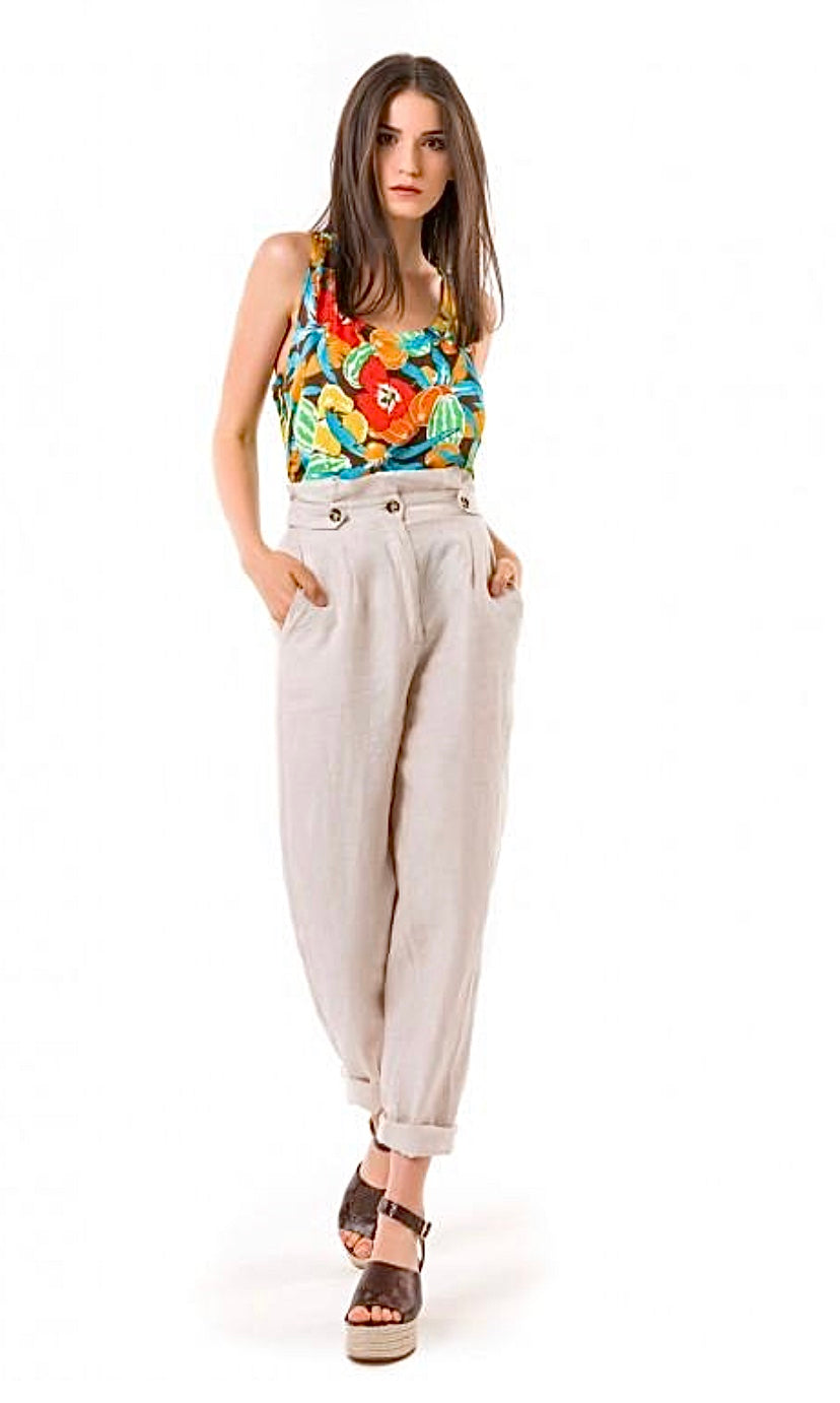 Pantalone 100% lino