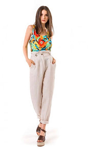 Pantalone 100% lino