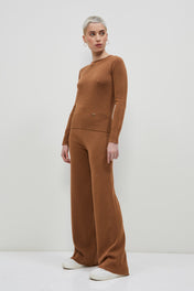 Pantalone palazzo in maglia