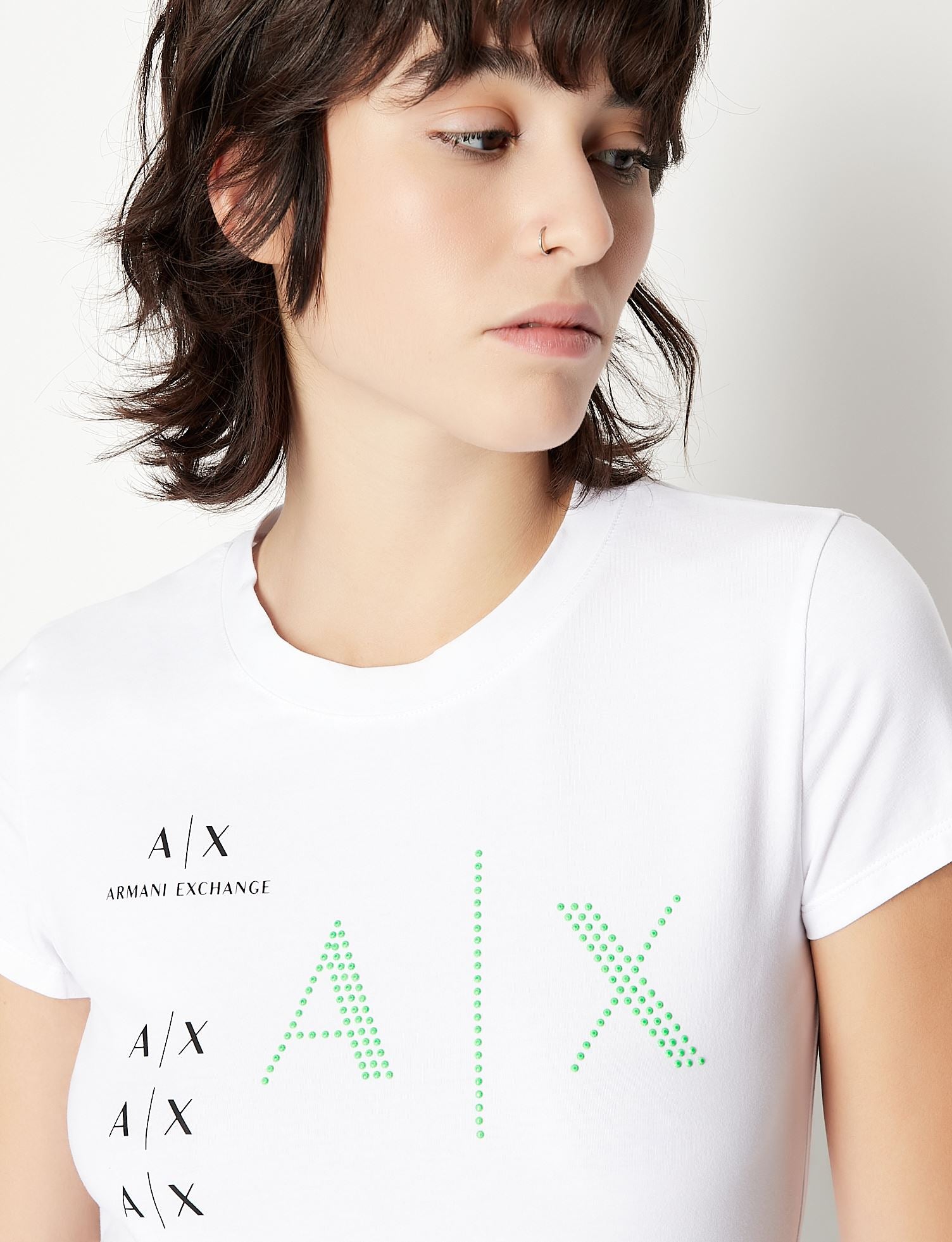 T-shirt con logo bianca