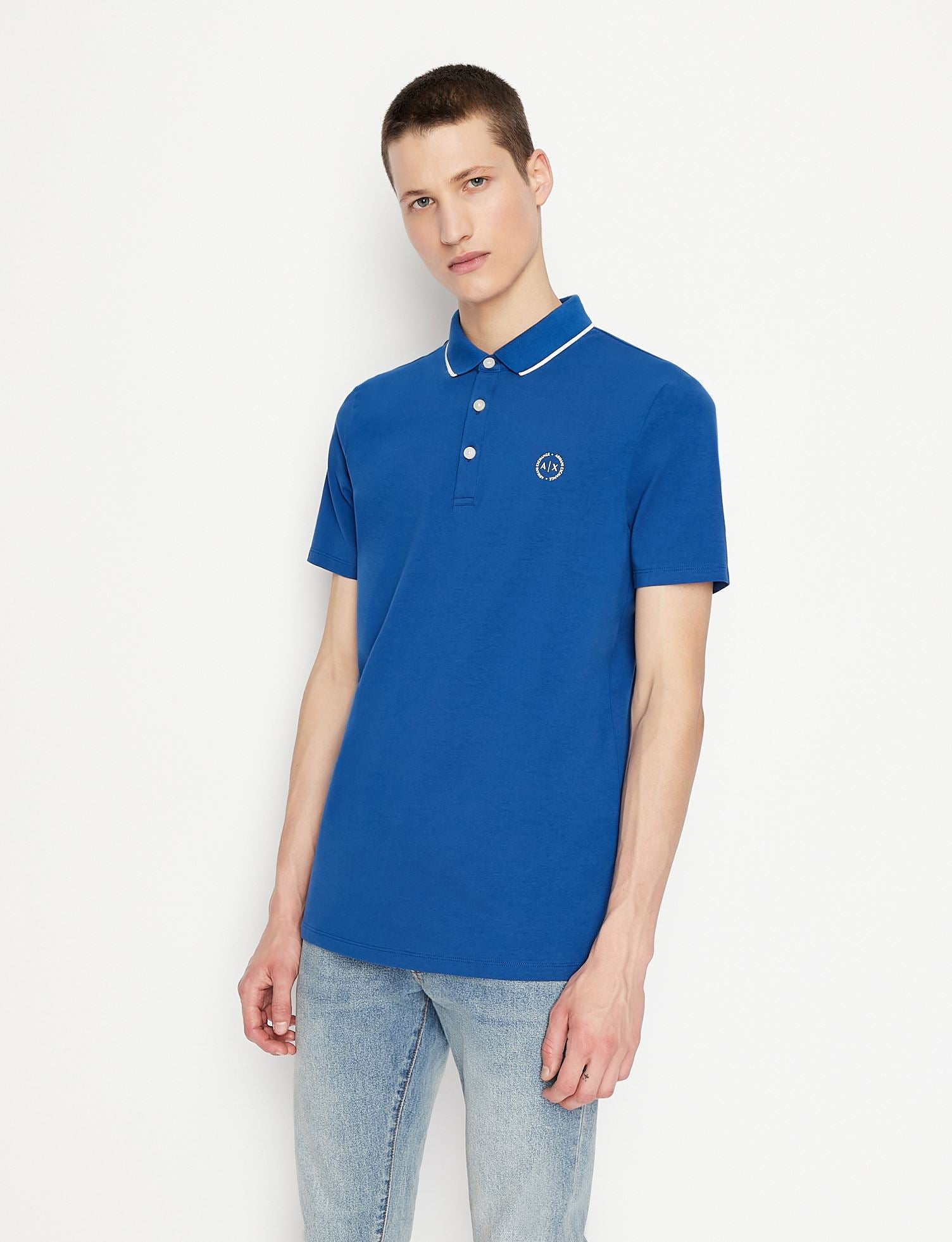 Polo con logo bluette