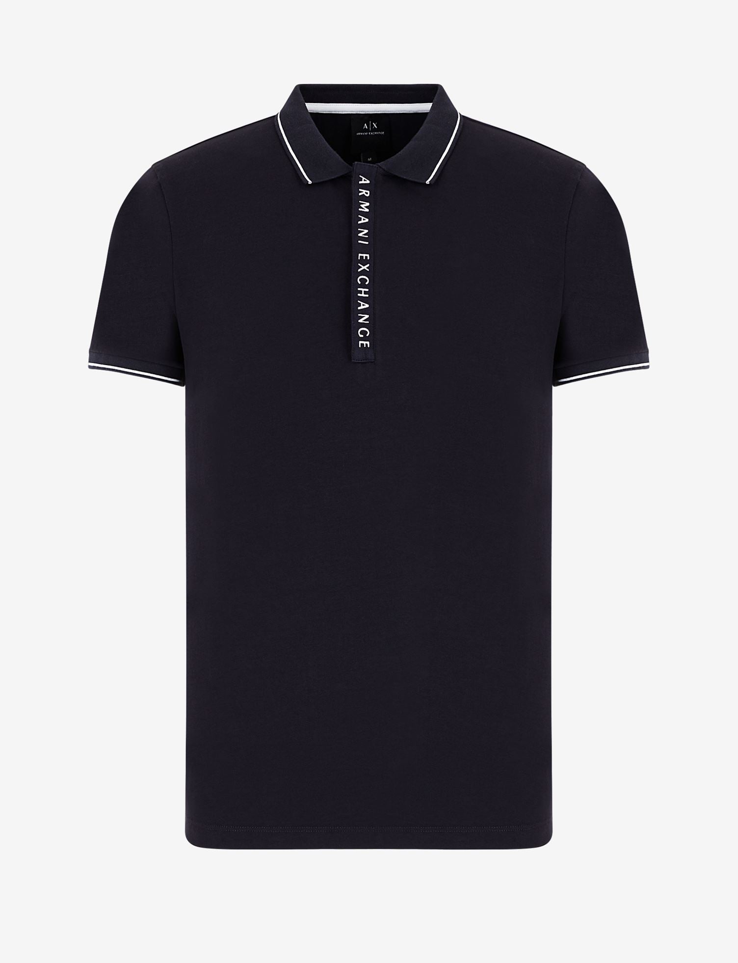 Polo in cotone stretch blu