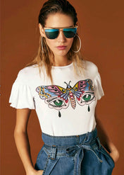 T-shirt con maniche a palloncino