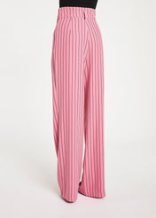 Pantaloni a palazzo gessati