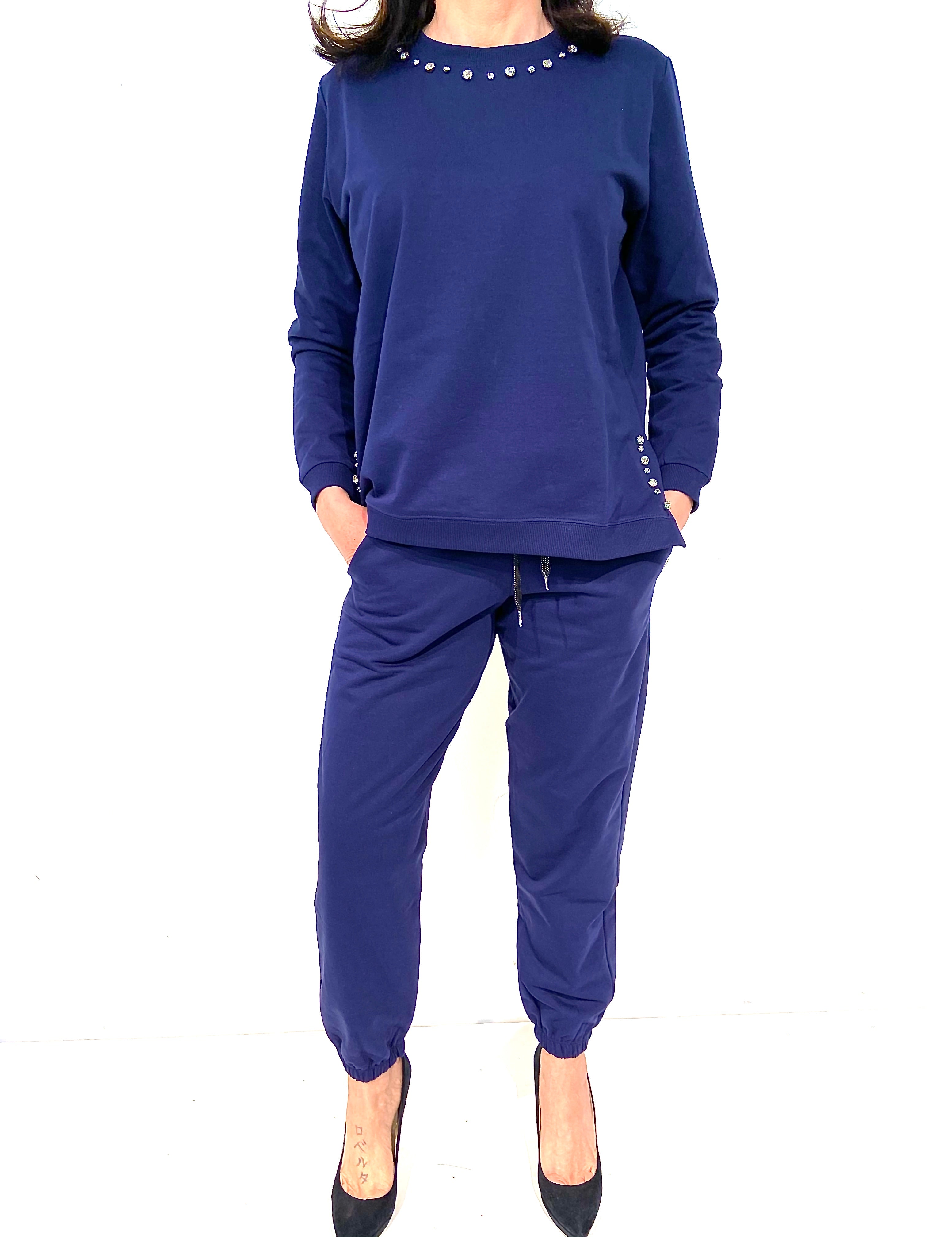 Pantaloni in felpa con polsino