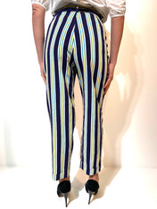 Pantaloni a righe in viscosa