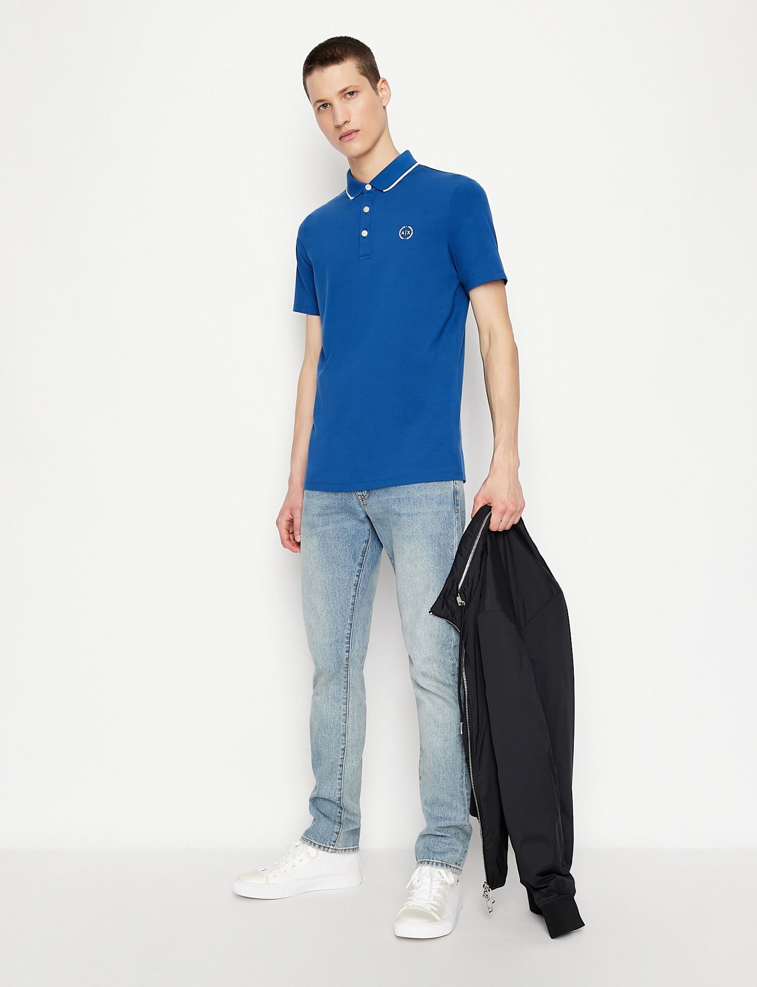Polo con logo bluette