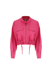 Giubbino cropped con coulisse