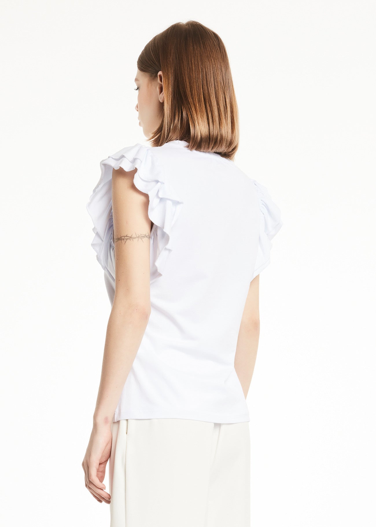 T-shirt con rouches