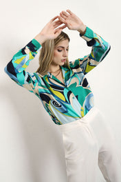 Blusa fantasia astratta