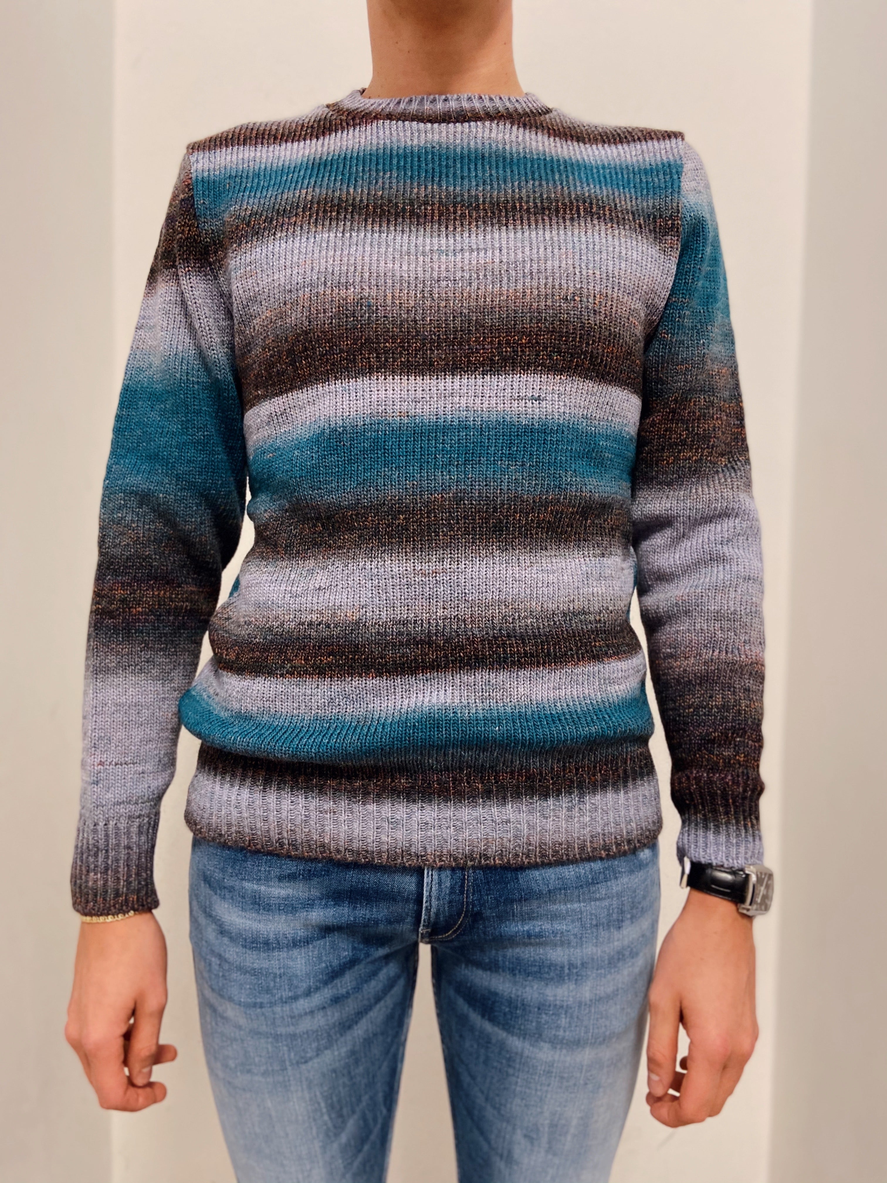 Maglia girocollo multicolor
