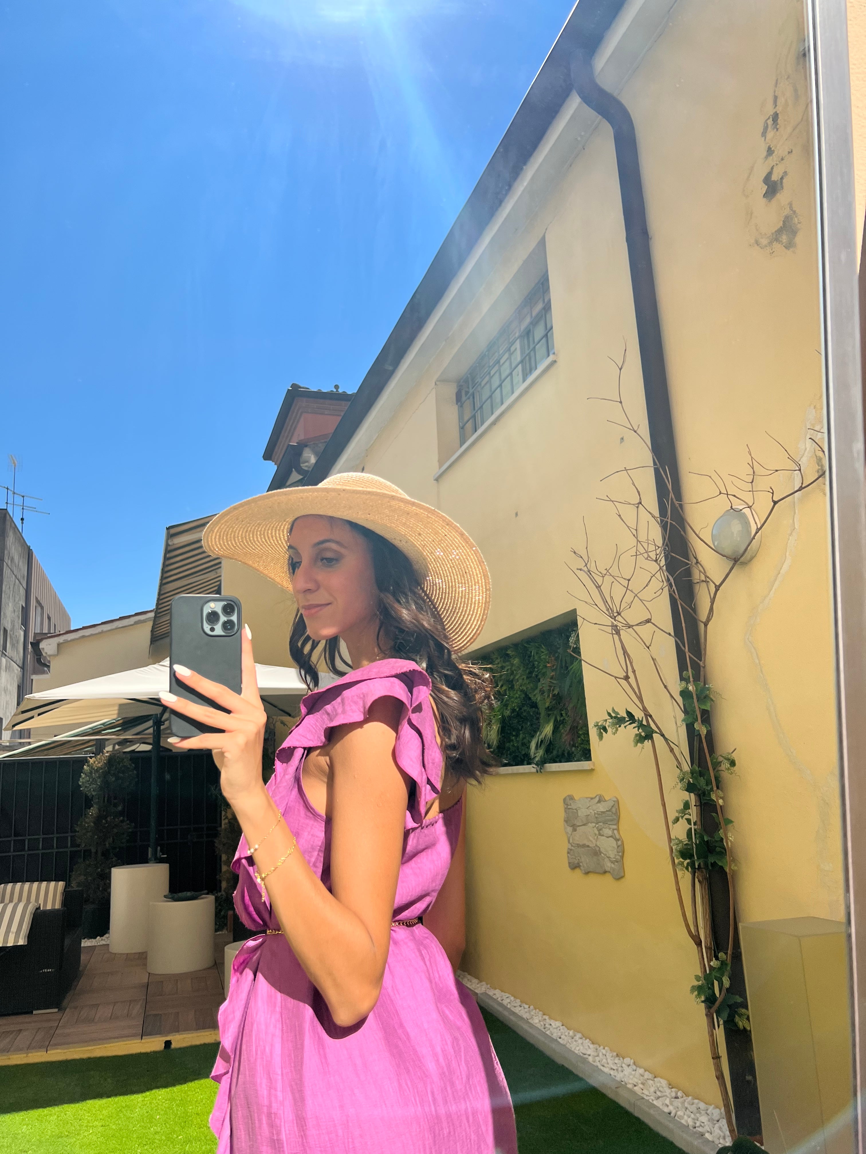 Abito corto in lino
