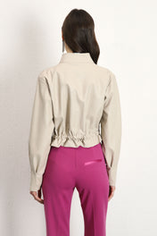 Giubbino cropped con coulisse