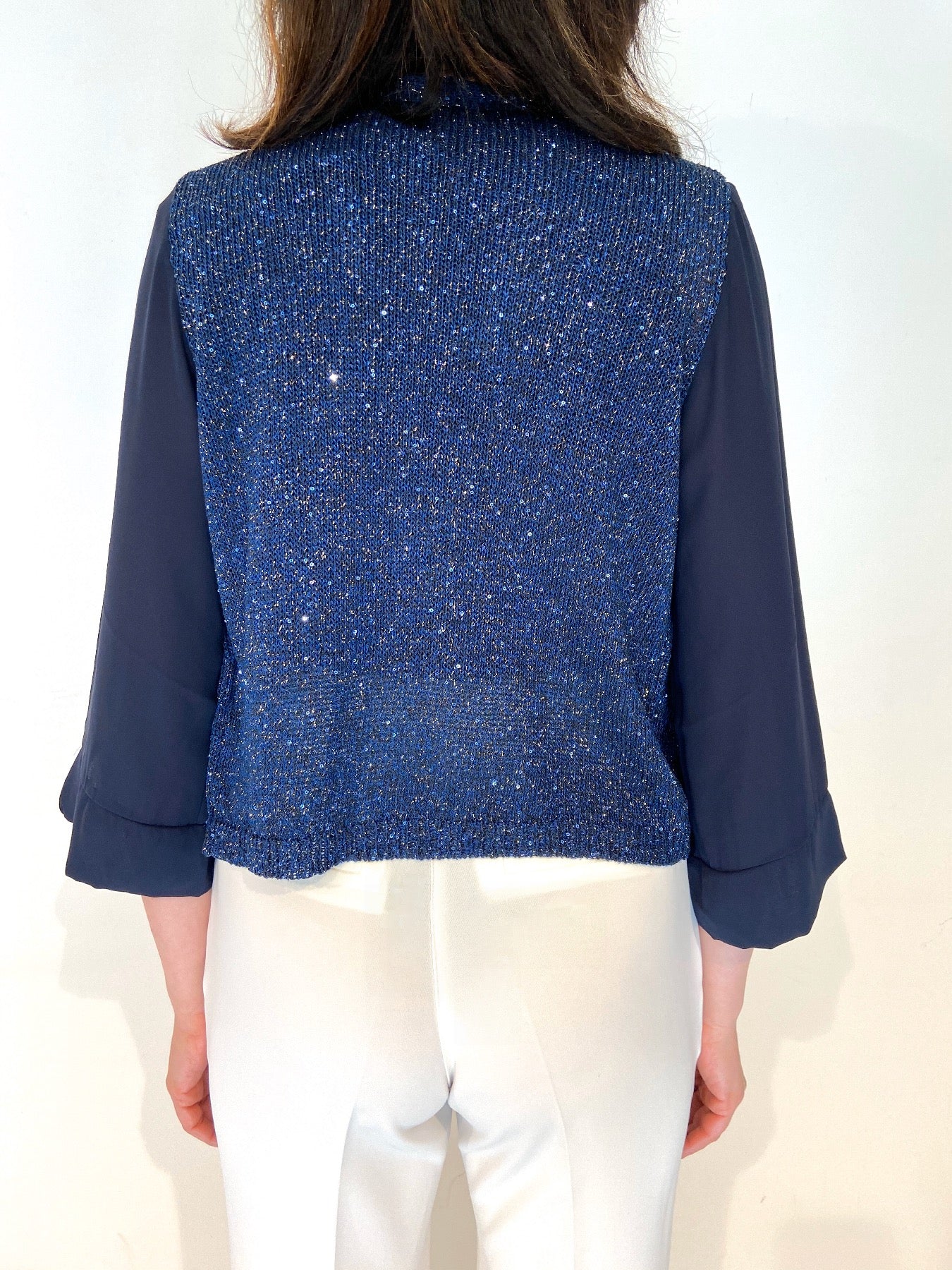 Cardigan in maglia lurex
