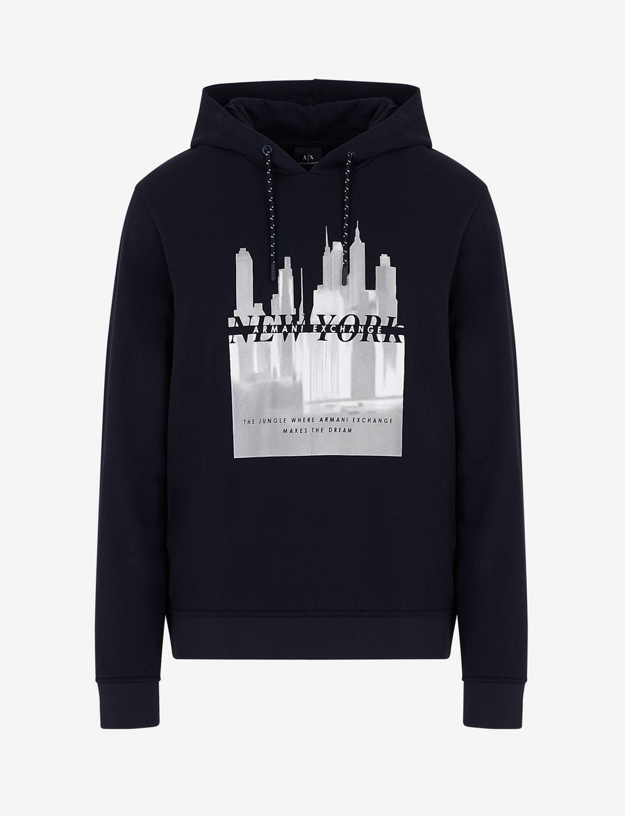 Felpa con cappuccio stampa NEW YORK