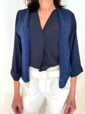 Cardigan in maglia lurex