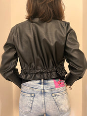 Giubbino cropped con coulisse