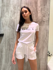 Shorts in felpa bianchi