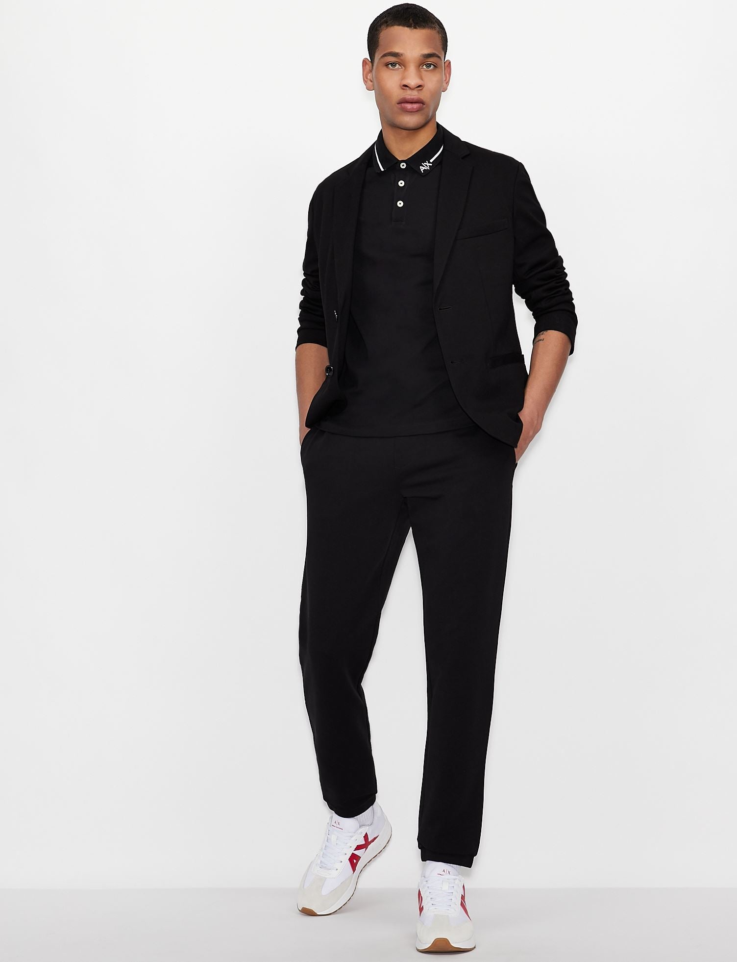 Polo in cotone nera