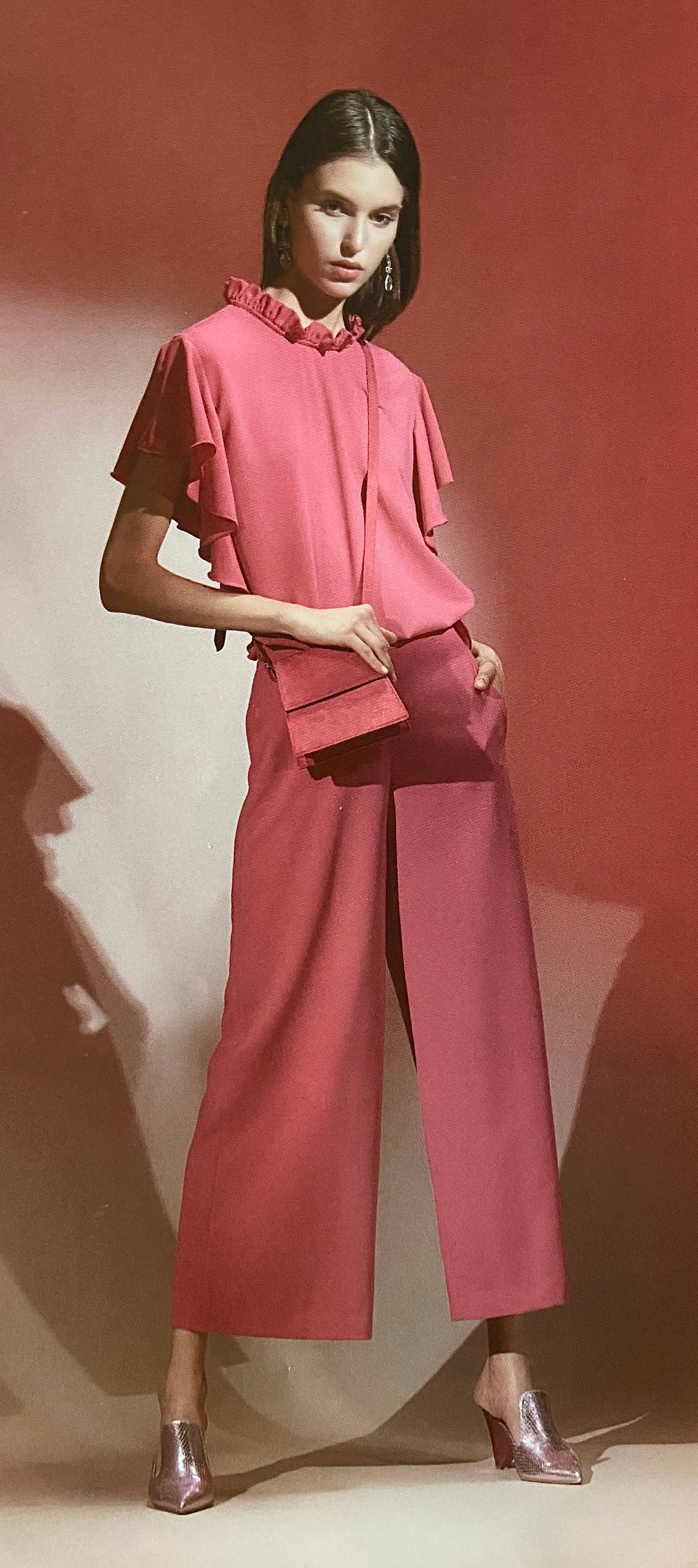 Casacca fuxia con rouches