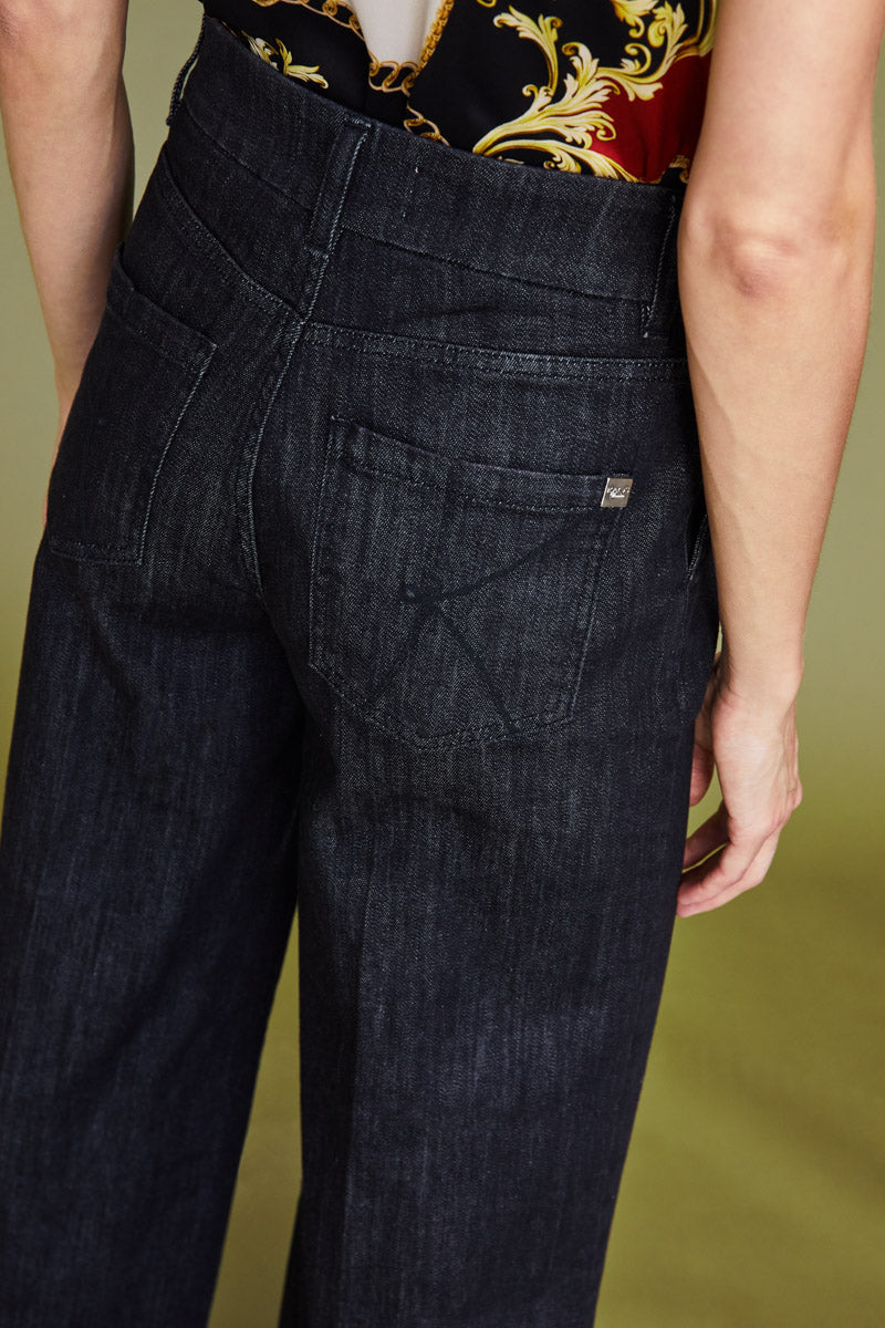 Jeans palazzo cropped chino