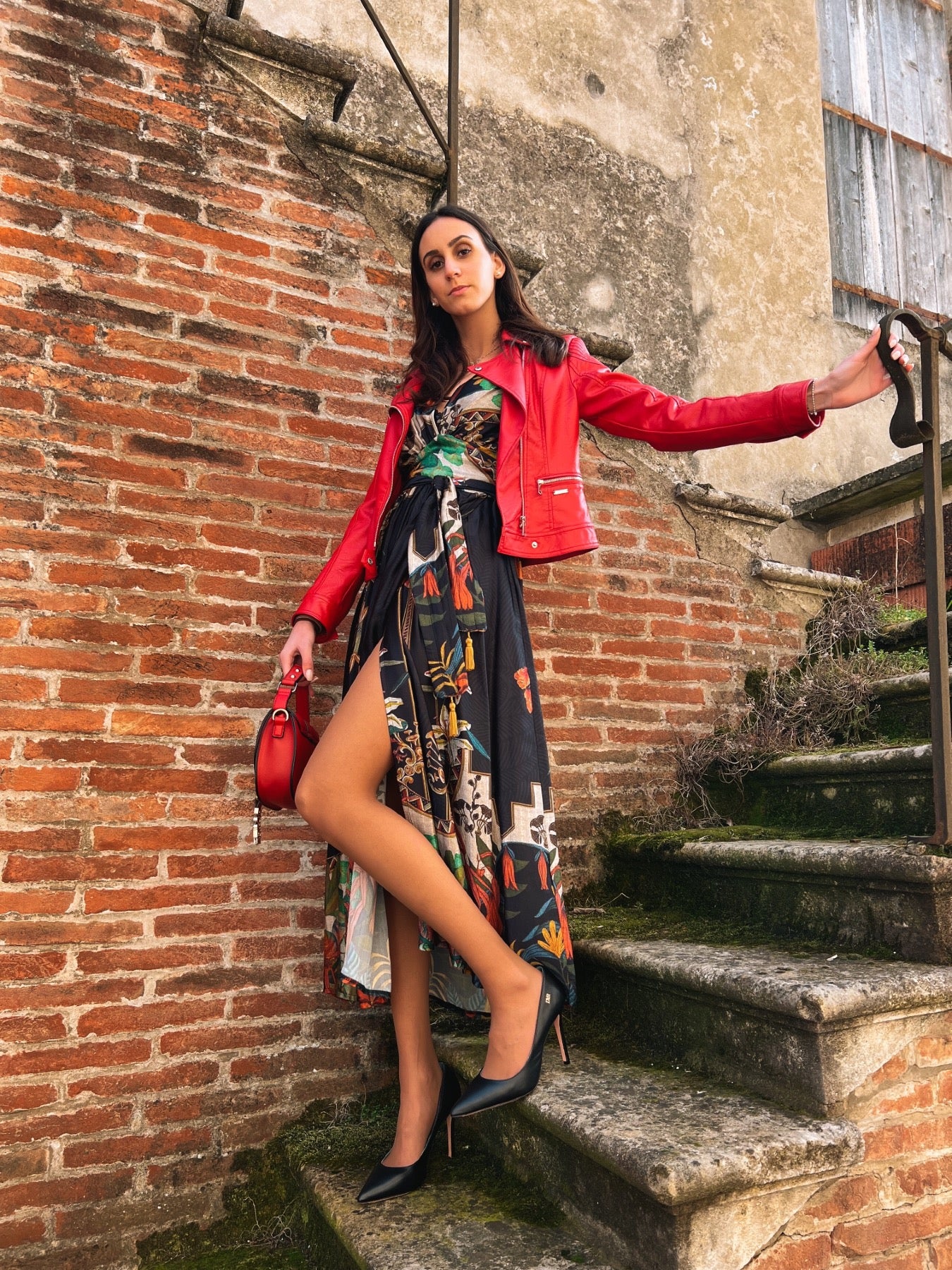 Abito in fantasia a portafoglio