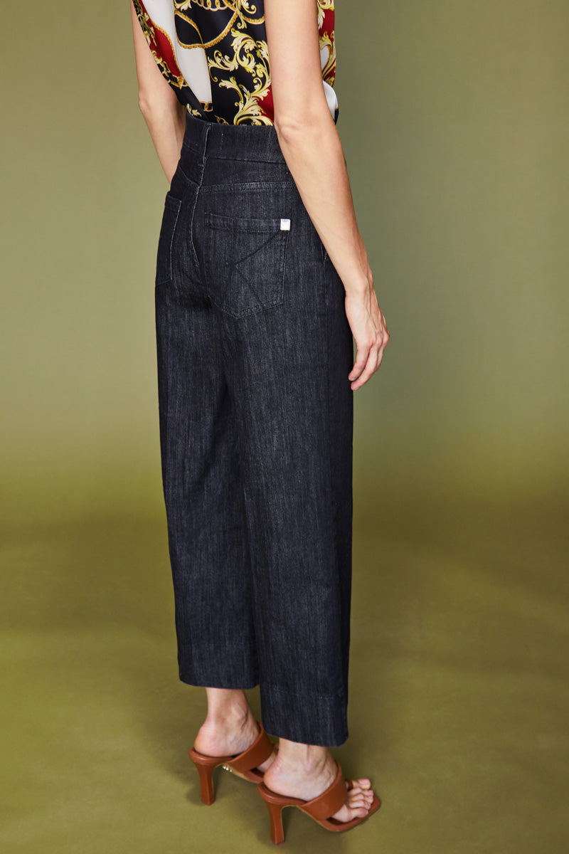 Jeans palazzo cropped chino