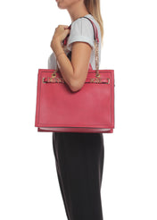 Shopping bag con logo in metallo