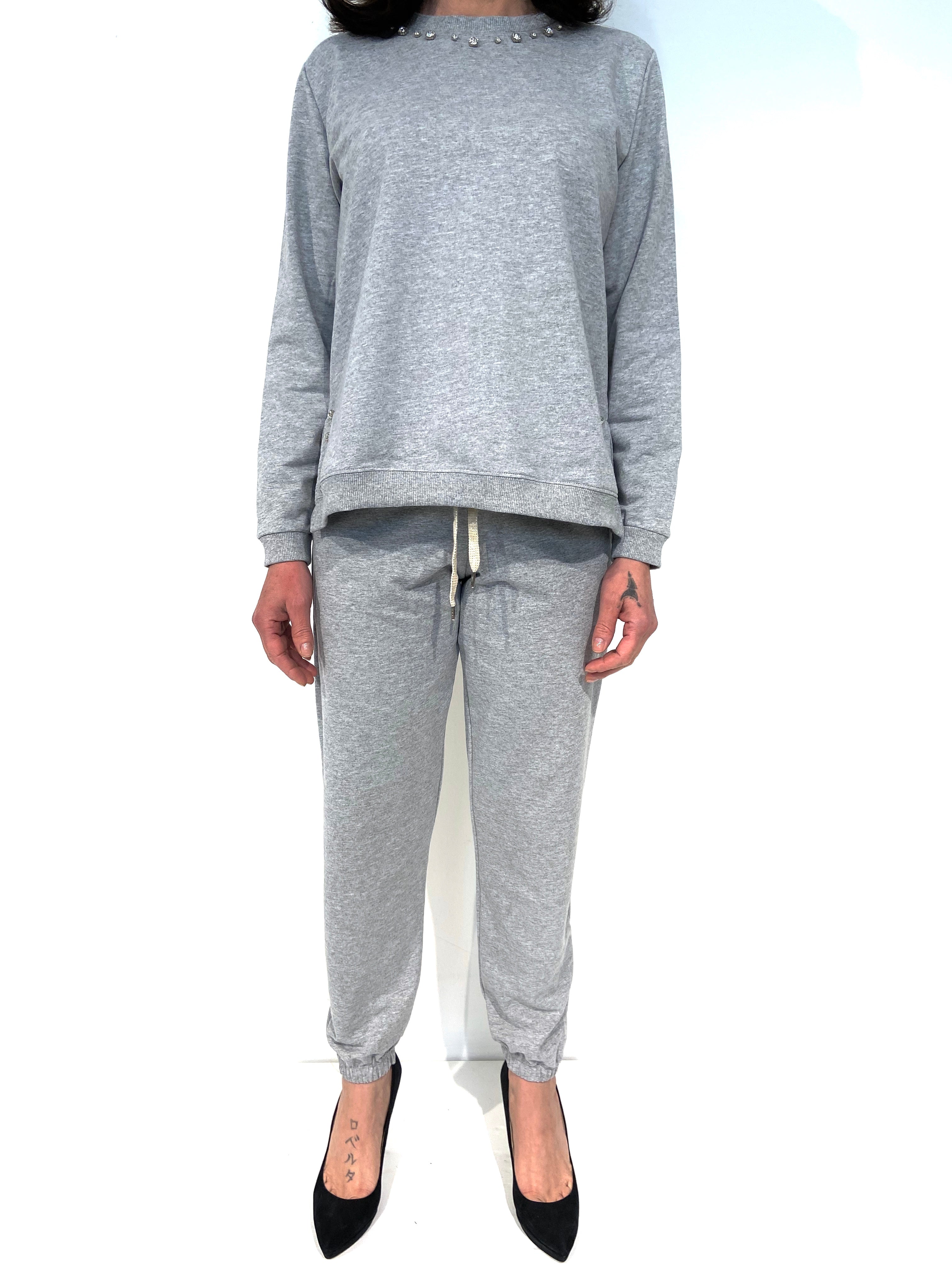 Pantaloni in felpa con polsino
