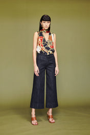Jeans palazzo cropped chino