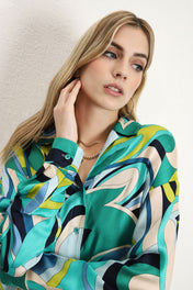 Blusa fantasia astratta