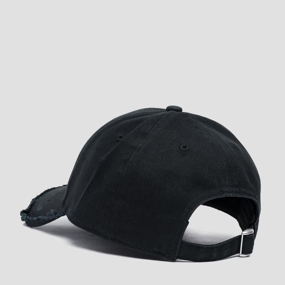 Cappellino con visiera effetto used