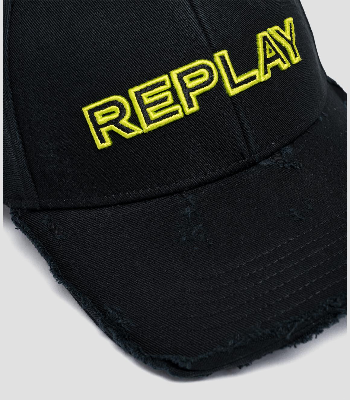 Cappellino con visiera effetto used