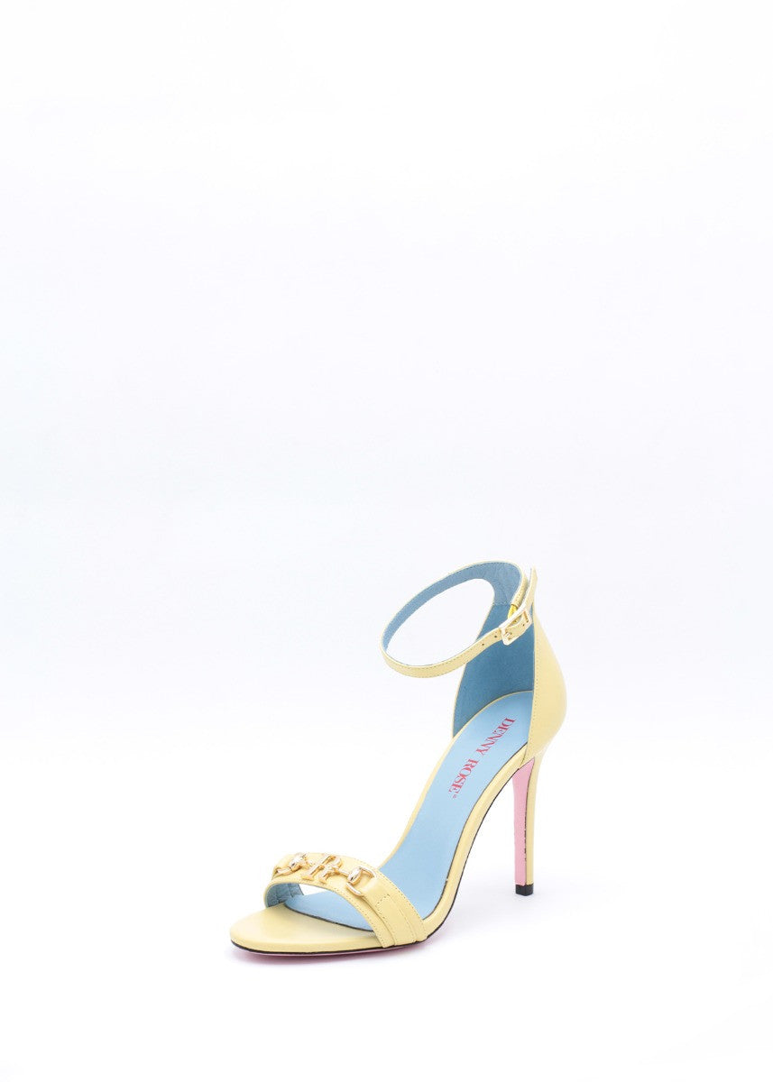Sandalo in pelle giallo