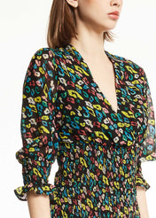 Abito con stampa multicolor