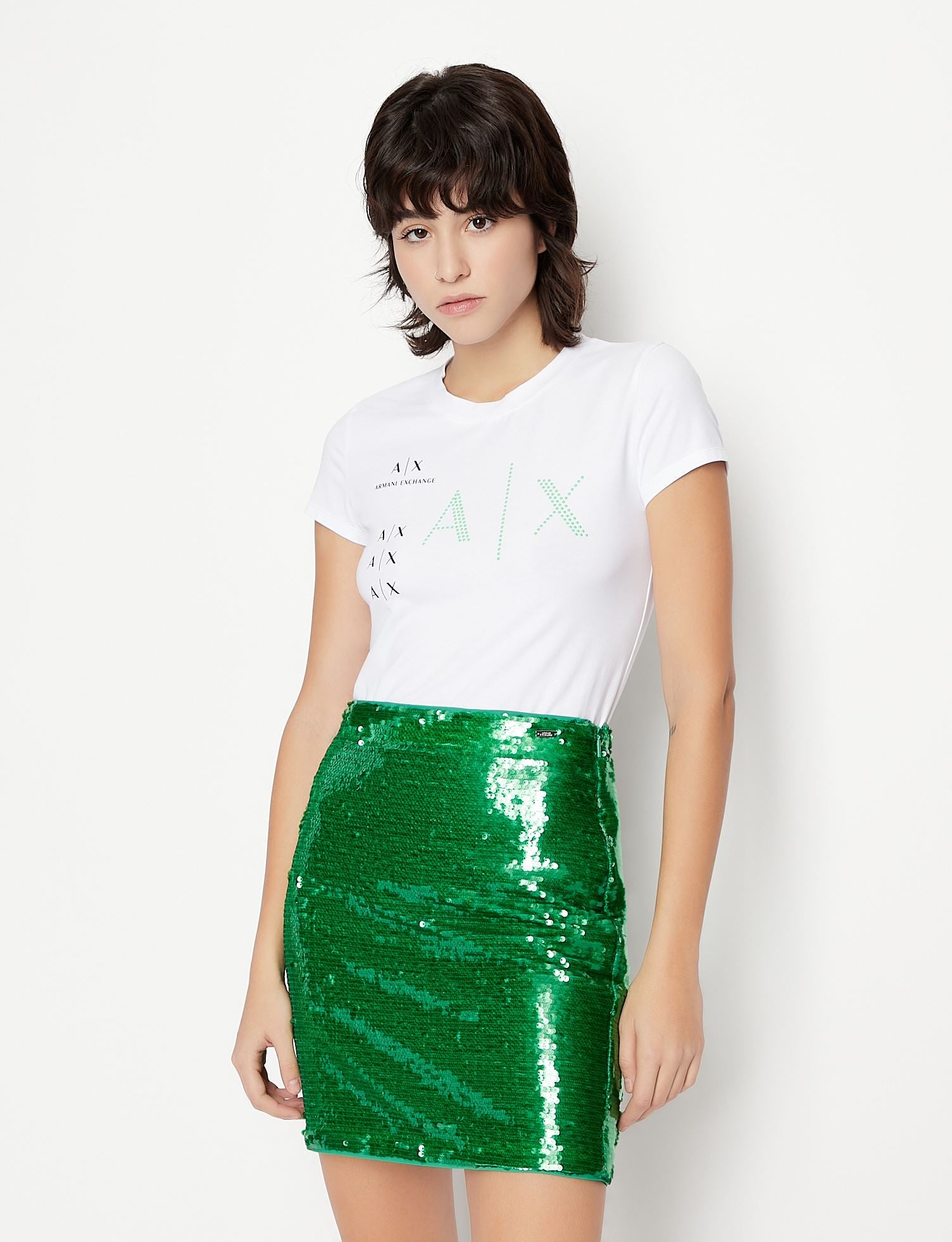 T-shirt con logo bianca