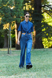 Camicia cropped annodata