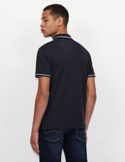 Polo in cotone blu
