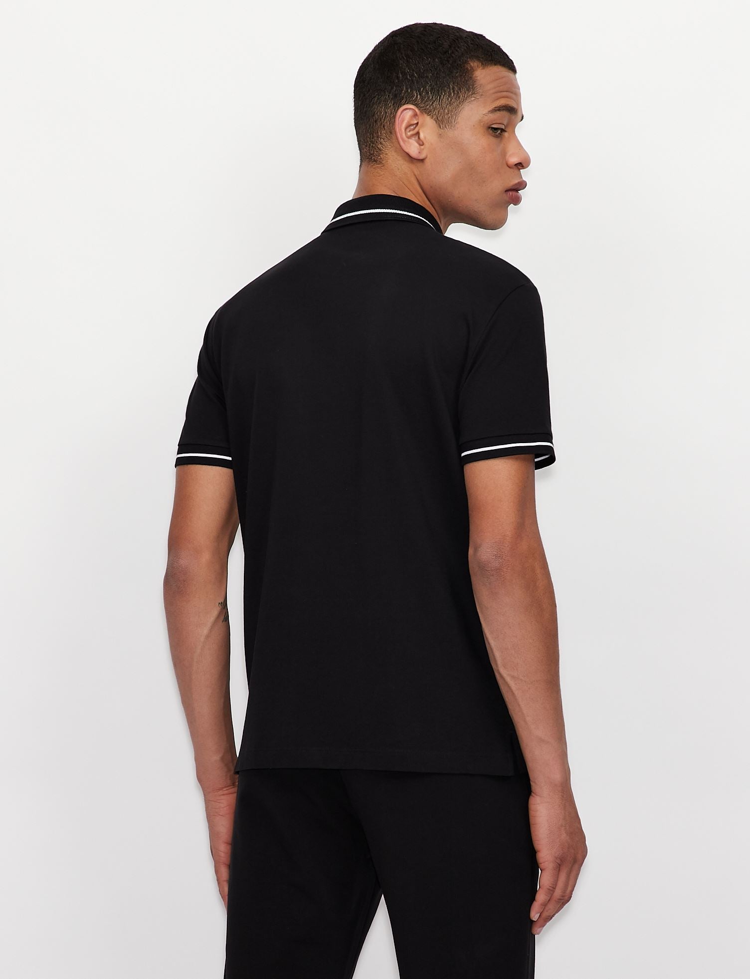 Polo in cotone nera