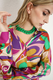 Blusa fantasia astratta