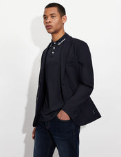 Polo in cotone blu