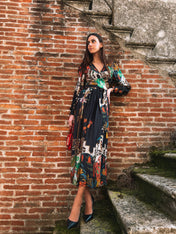 Abito in fantasia a portafoglio