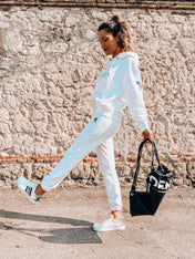 Pantaloni in cotone con patch