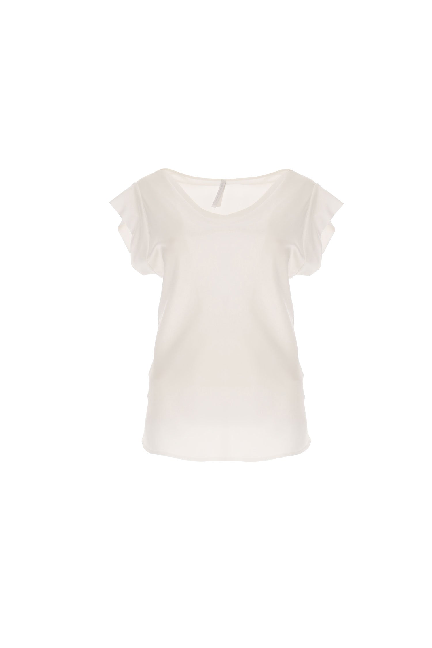 Blusa effetto satin scollo morbido