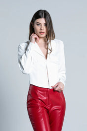 Camicia con bottoncini e bustino alto
