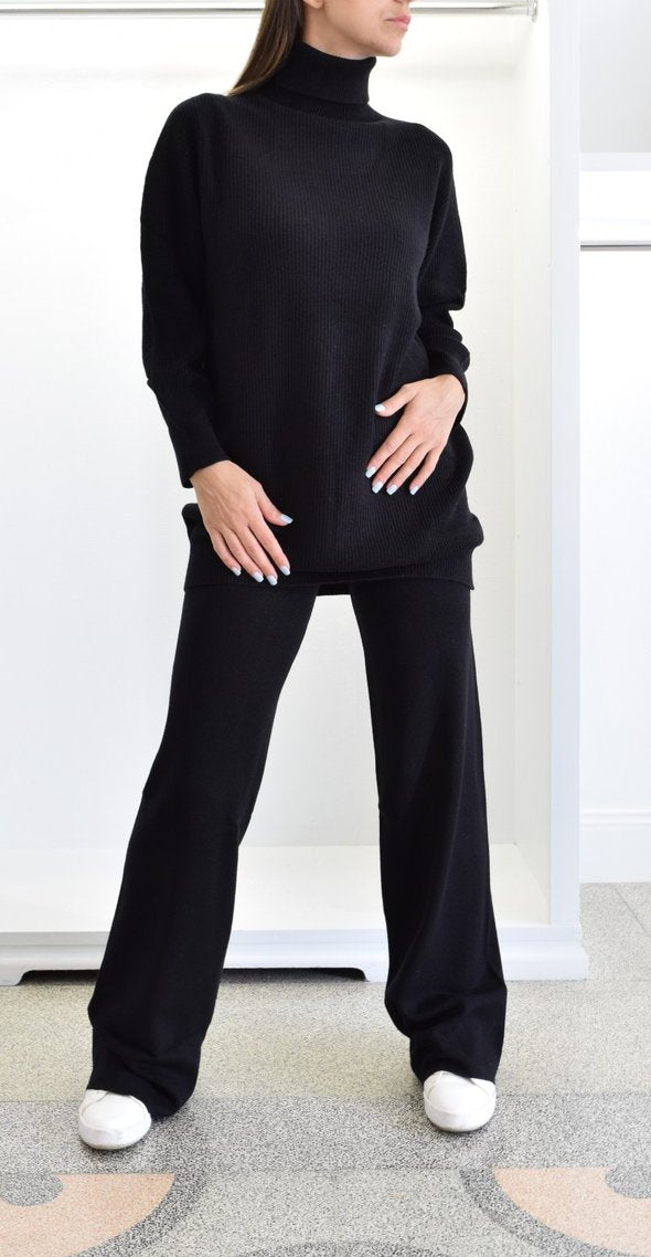 Pantalone palazzo in maglia