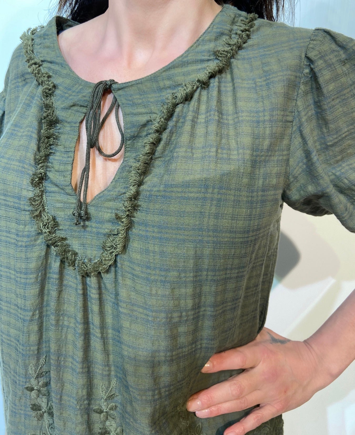 Casacca con fondo in pizzo