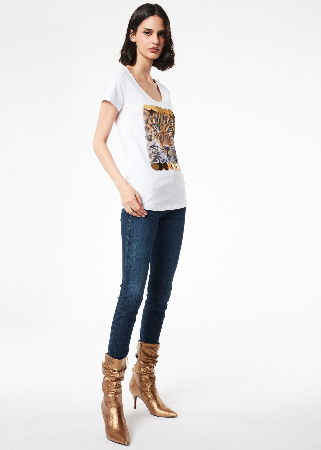 T-shirt con paillettes