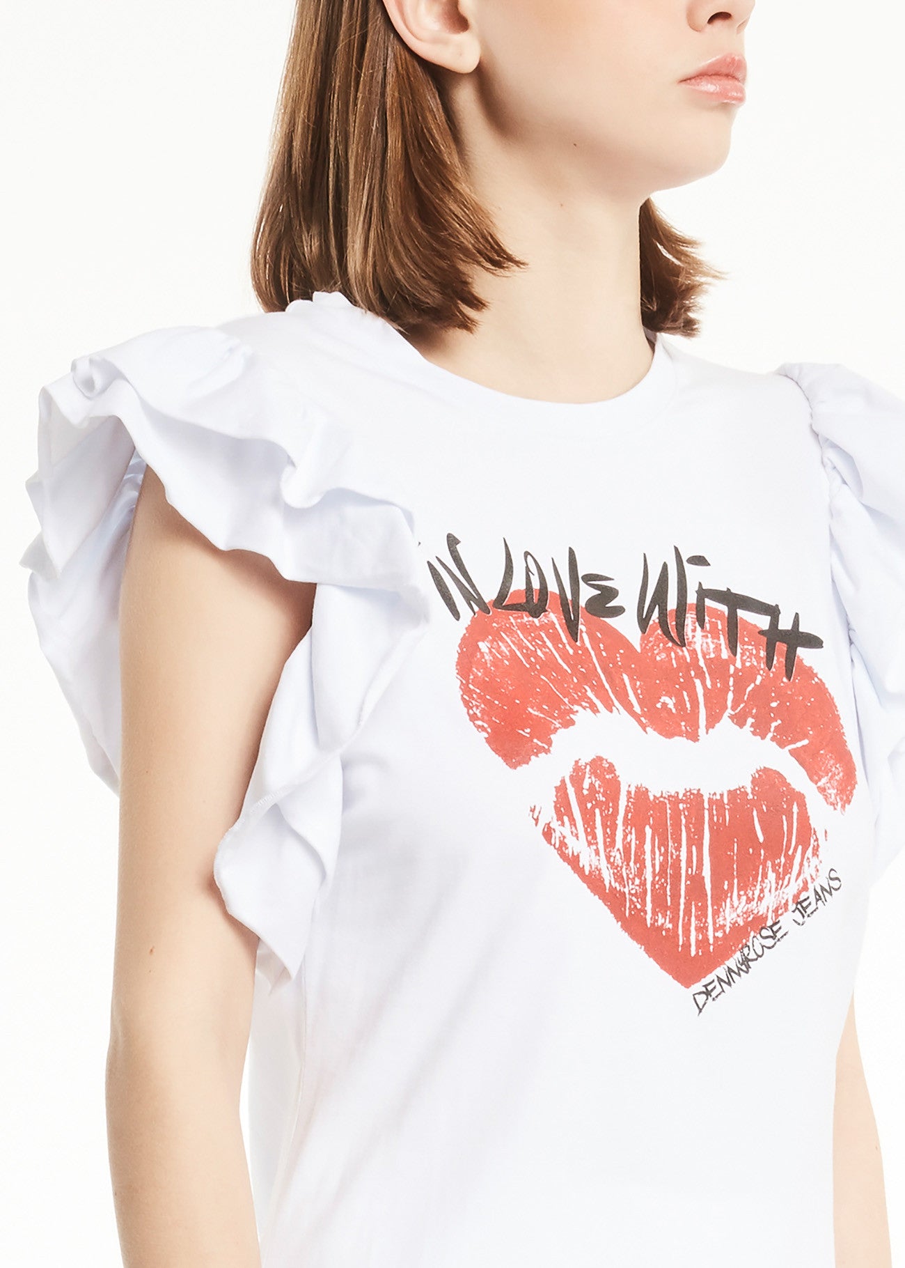 T-shirt con rouches