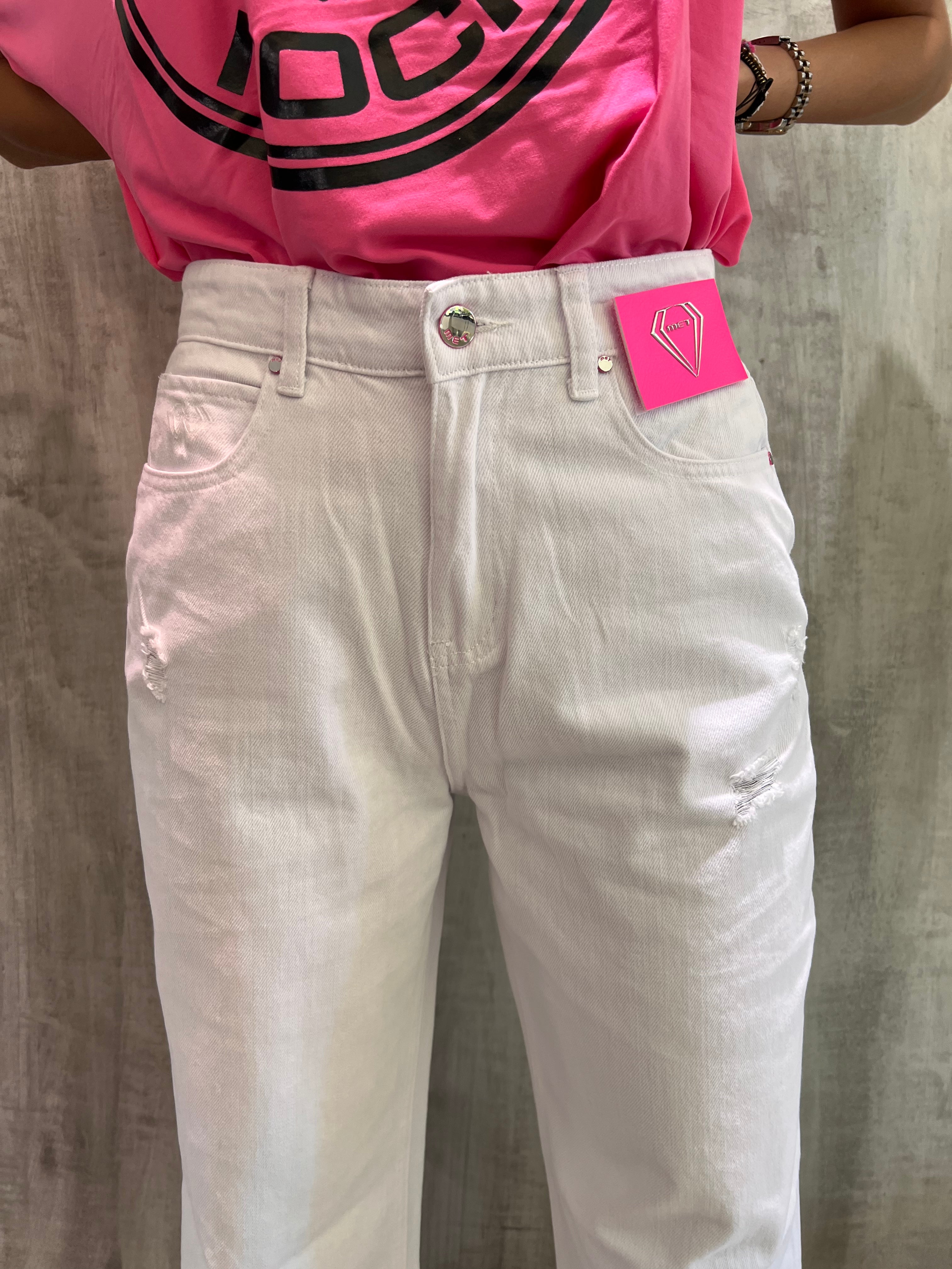 Jeans palazzo bianco
